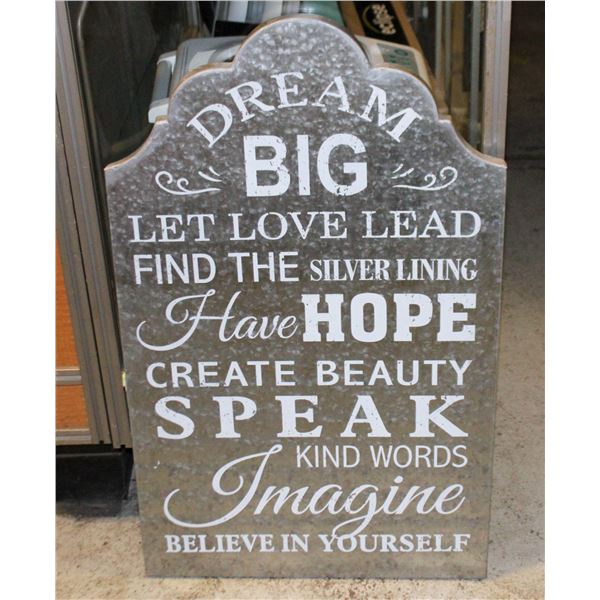 LARGE METAL DECORATIVE SIGN