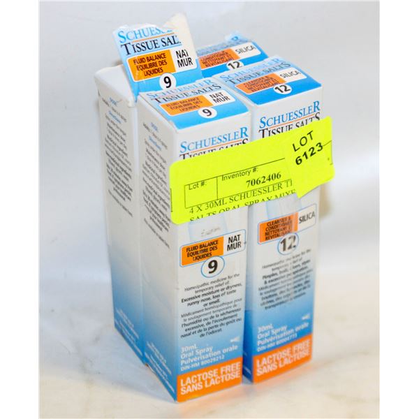 4 X 30ML SCHUESSLER TISSUE SALTS ORAL SPRAY MIXED