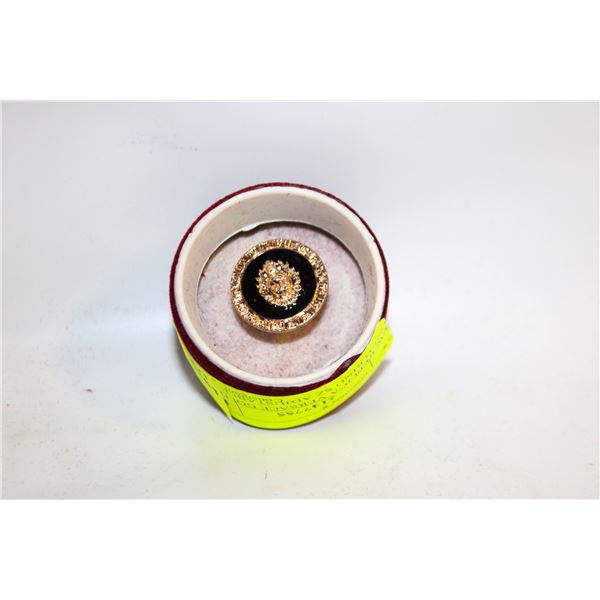 NEW REPLICA VERSACE GOLD TONED RING SZ ADJUSTABLE