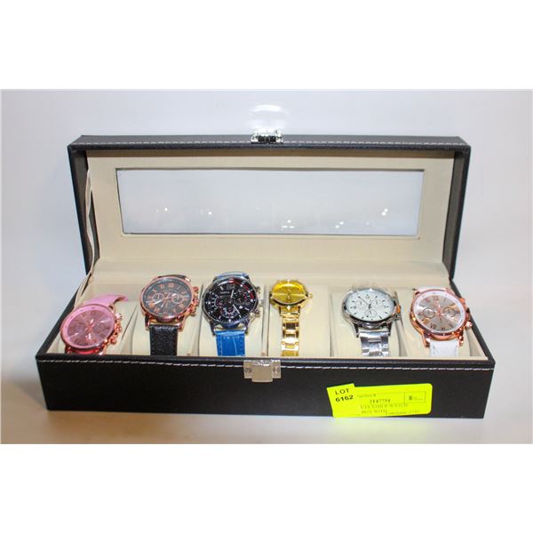 NEW FAUX LEATHER WATCH STORAGE BOX WITH