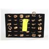 Image 1 : JEWELRY ORGANIZER TRAY W/ 36 GOLD TONE RINGS
