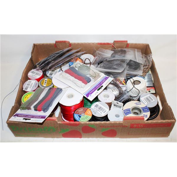 FLAT FULL OF JEWLERY MAKING CORDS