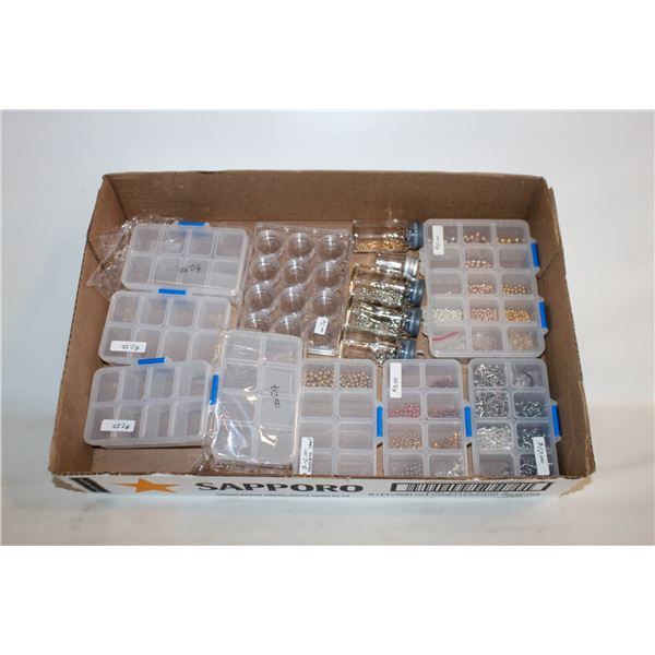 FLAT OF JEWELERY MAKING SUPPLIES STAINLESS STEEL