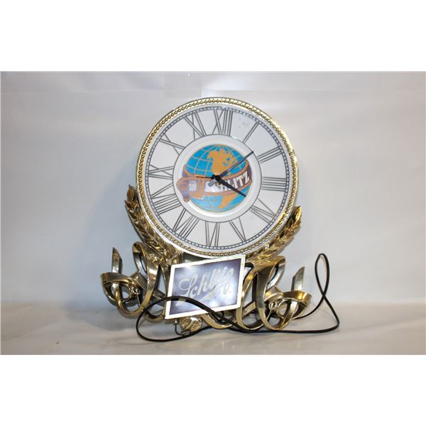 VINTAGE SCHLITZ BEER CLOCK