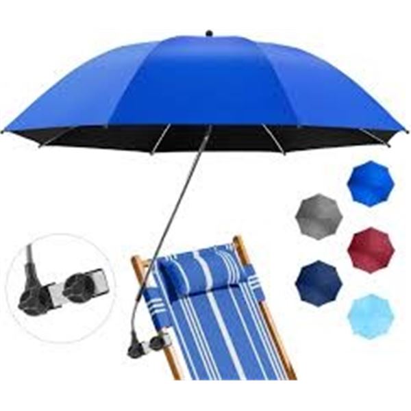 NEW W BOX 2PCS NBOTUS CHAIR UMBRELLA WITH CLAMP BL