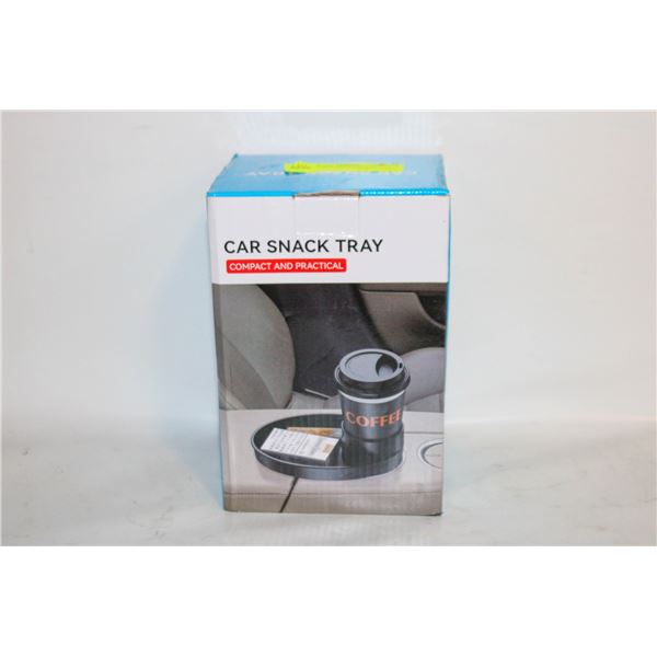 CAR SNACKS TRAY PORTABLE TRAVEL ROTATING