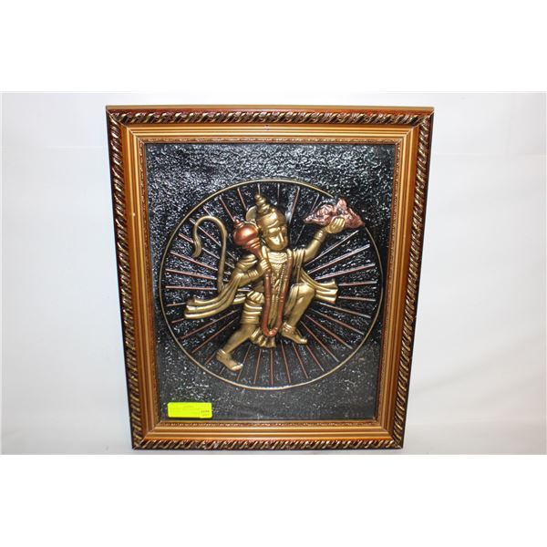 HANUMAN WALL HANGING 20"H X 16 1/2" W