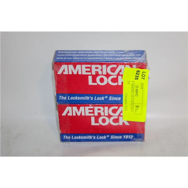2 PACKS OF AMERICAN LOCKS W/2 SET OF KEYS