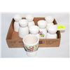 Image 1 : 8 VINTAGE JAPANESE HANDPAINTED EGG CUPS