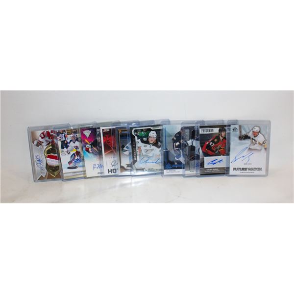 AUTOGRAPHED HOCKEY CARDS X 10