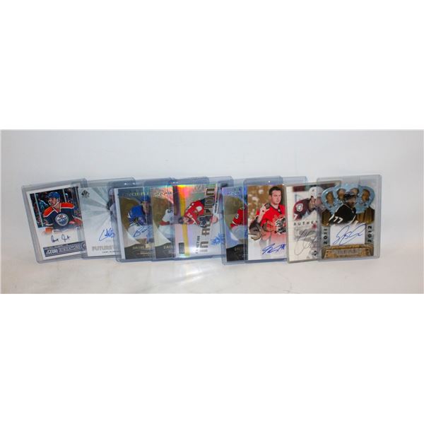 AUTOGRAPHED HOCKEY CARDS X 10