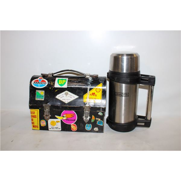 VINTAGE METAL LUNCHBOX & THERMOS