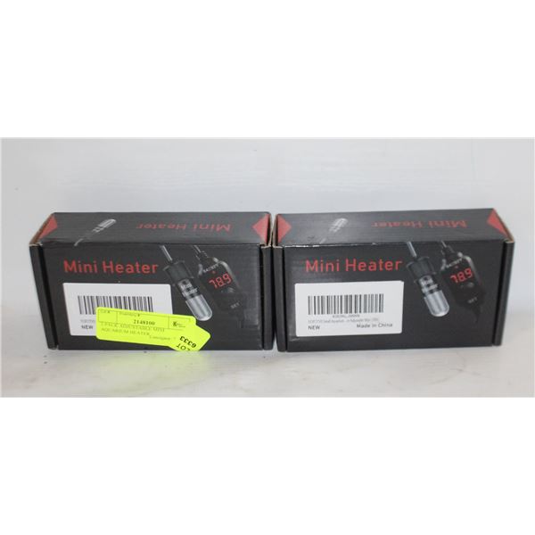 2 PACK ADJUSTABLE MINI AQUARIUM HEATER