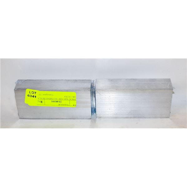 2 PACK SQUARE ALUMINIUM FLAT BAR 1X2X4