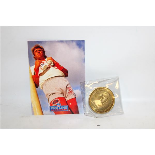 JOHN ELWAY MEDALLION & CARD BRONCOS