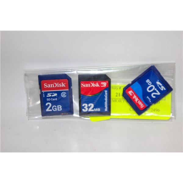 2 GB X 2 MEMORY CARDS & 32 MB