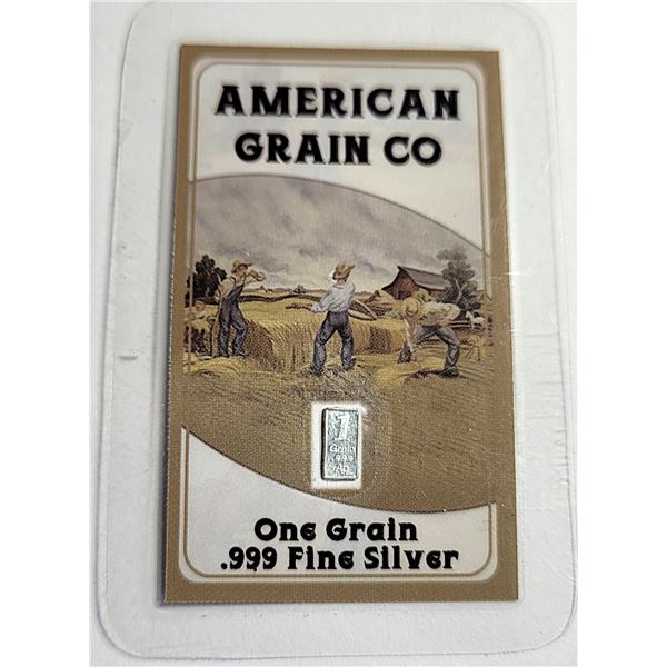 10) ONE GRAIN OF PURE .999 FINE SILVER