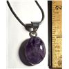 Image 1 : 13) NATURAL OVAL BEZEL SET AMETHYST
