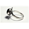Image 2 : 16) NATURAL ROUND BLACK ONYX SIZE 7 RING