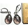 Image 1 : 24) SILVER TONE FILAGREE DROP EARRINGS