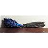 Image 1 : 3) LOT OF 2 BLUE/PURPLE AURA FLAME FEATHER