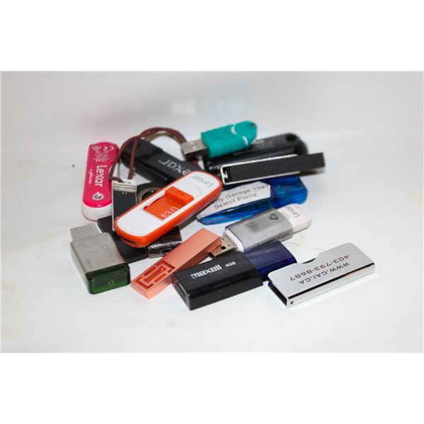 15 USB MEMORY STICKS