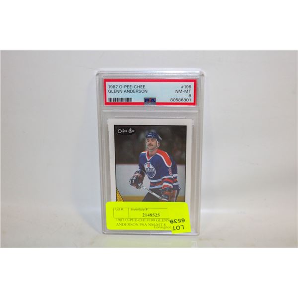 1987 O-PEE-CHI #199 GLENN ANDERSON PSA NM-MT 8