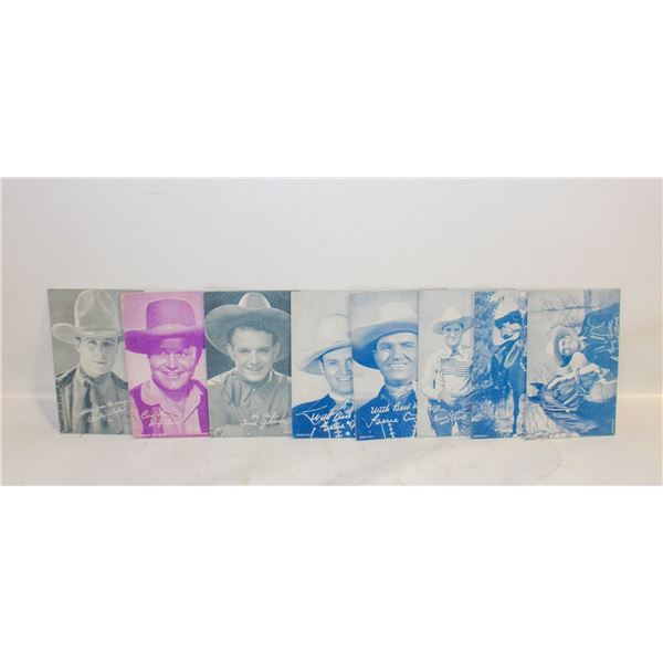 5 MOVIE WESTERNS VINTAGE POSTCARDS ASSORTED