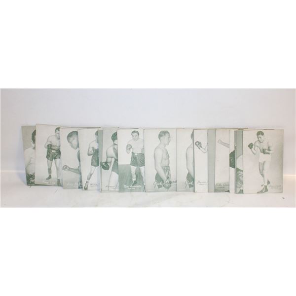 LOT OF 26 1947-66 EXHIBIT BOXING CARDS ASSORTED