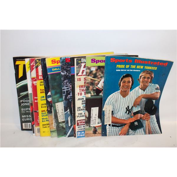 VINTAGE SPORTS ILLUSTRATED MAGAZINES+MISC SPORTS-