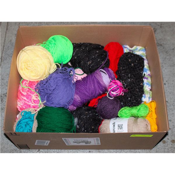 LARGE BOX YARN & SCARVES
