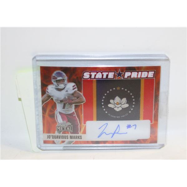 1/9 AUTOGRAPHED JO'QUAVUOUS MARKS STATE PRIDE