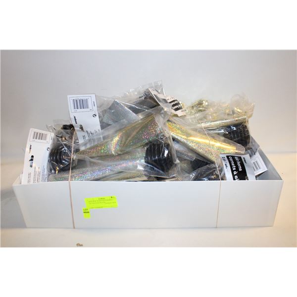 BOX NEW YEARS HATS/HORNS - SILVER/GOLD/BLACK