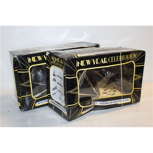 2 BOXES NEW YEARS PARTY SUPPLIES (60 PCS)