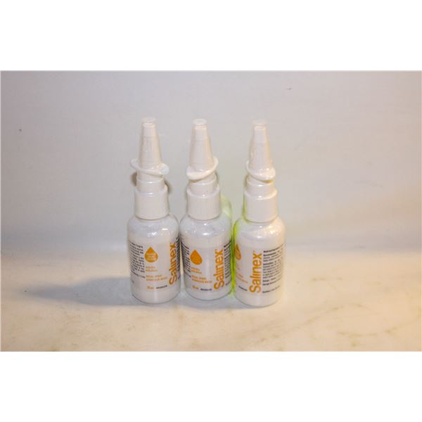 3 NEW SALINEX NASAL SPRAY 30ML BOTTLES BB 6/2026