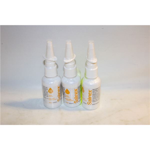 3 NEW SALINEX NASAL SPRAY 30ML BOTTLES BB 6/2026