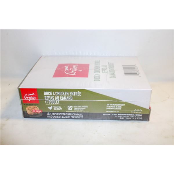 CASE OF 12 CAT FOOD DUCK & CHICKEN 155GRAMS