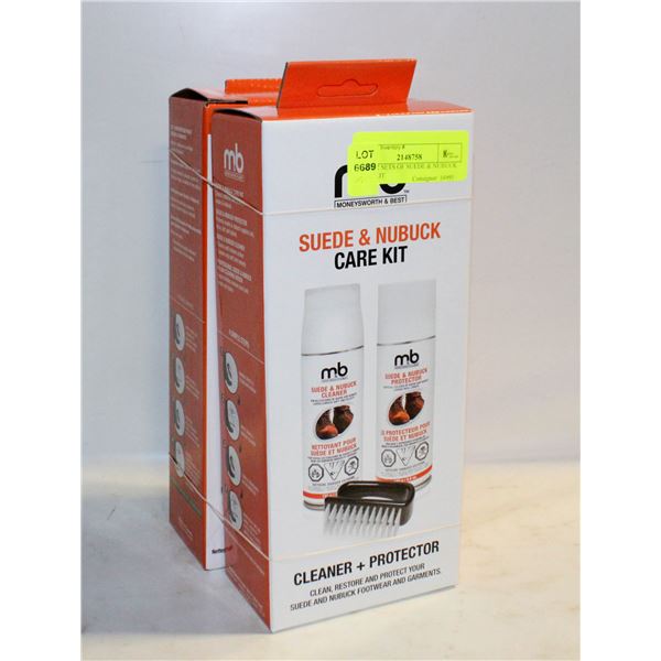 NEW - 2 SETS OF SUEDE & NUBUCK CARE KIT