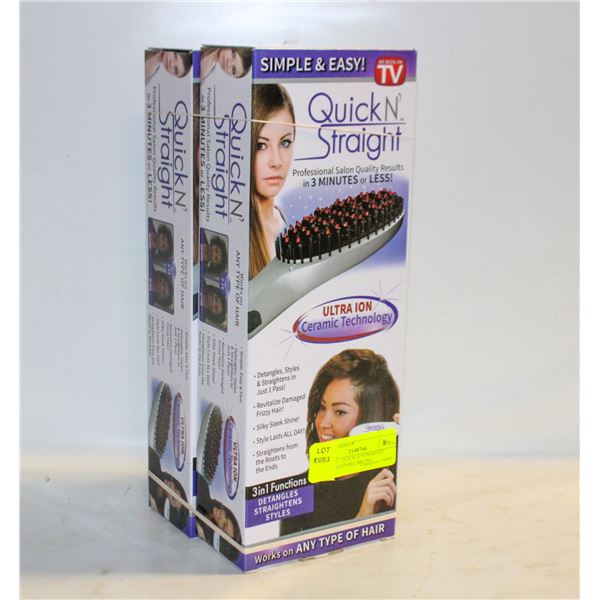 2 BOXES - QUICK N' STRAIGHT STRAIGHTENING BRUSH