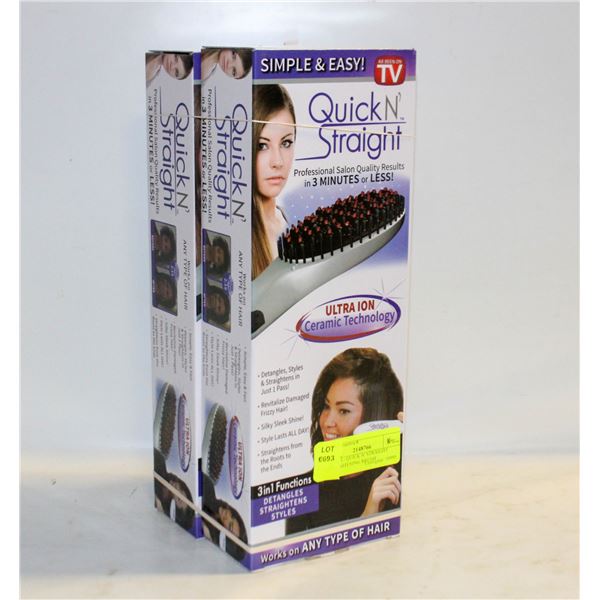 2 BOXES - QUICK N' STRAIGHT STRAIGHTENING BRUSH