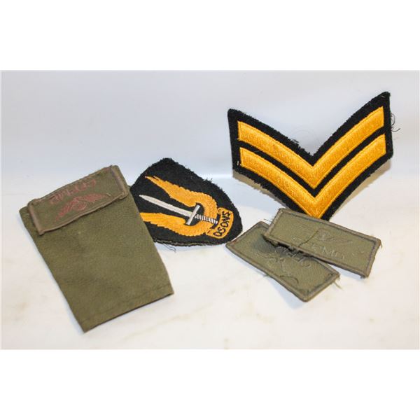 6 ITEMS CANADIAN AIRBORNE PATCHES