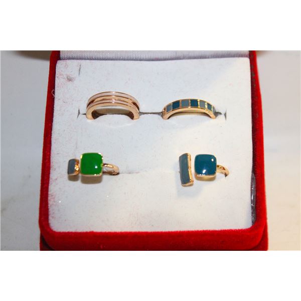 NEW 4PCS/SET RING SET ADJUSTABLE SIZE