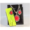 Image 1 : NEW JEWELRY DISPLAY W/ NEW NECKLACE AND EARRINGS