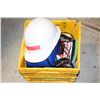 Image 1 : MISCELLANEOUS ITEMS IN YELLOW CRATE