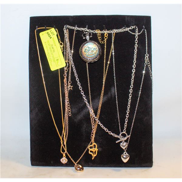 NEW JEWELRY DISPLAY STAND WITH NEW 6 NECKLACES AND