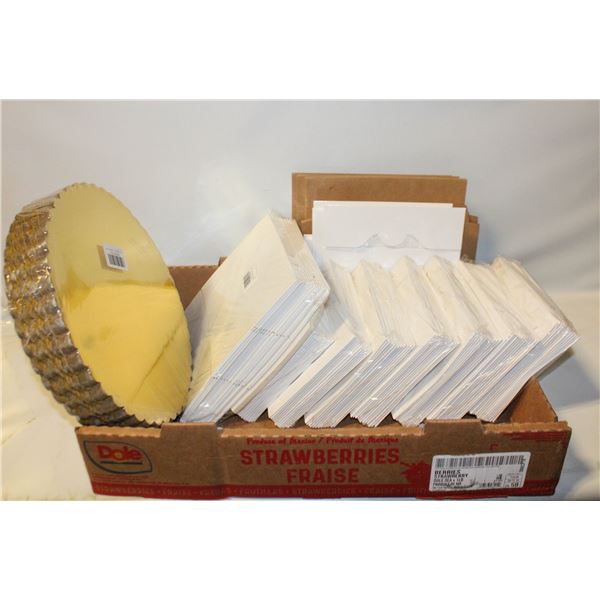 LARGE FLAT OF CAKE BOARDS, CUPCAKE TRAYS