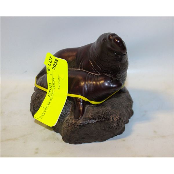 CARVED BOMA SEA LIONS
