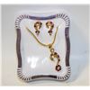 Image 1 : ESTATE ARABIC NECKLACE & EARRINGS IN BOX-ESTATE