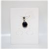 Image 1 : #130-NATURAL BLUE SAPPHIRE PENDANT