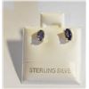 Image 1 : #106-NATURAL  IOLITE   STUD EARRINGS